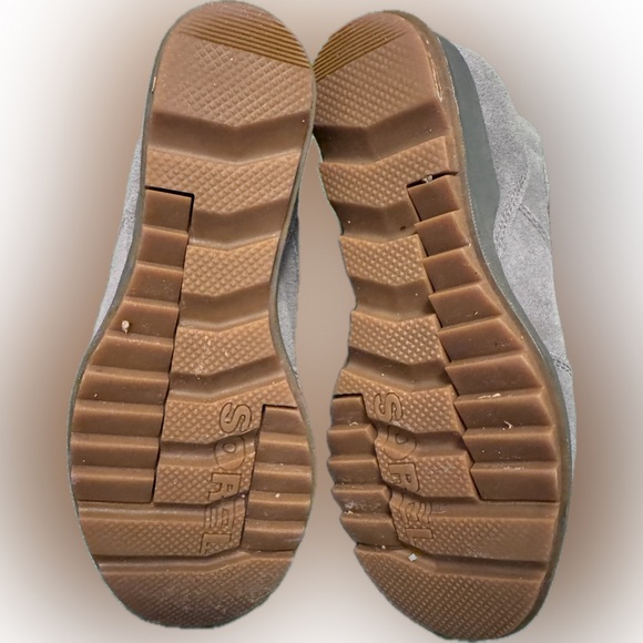 Sorel Size 7 Gray Suede Wedge Winter Boots. Like New. - Picture 5 of 5